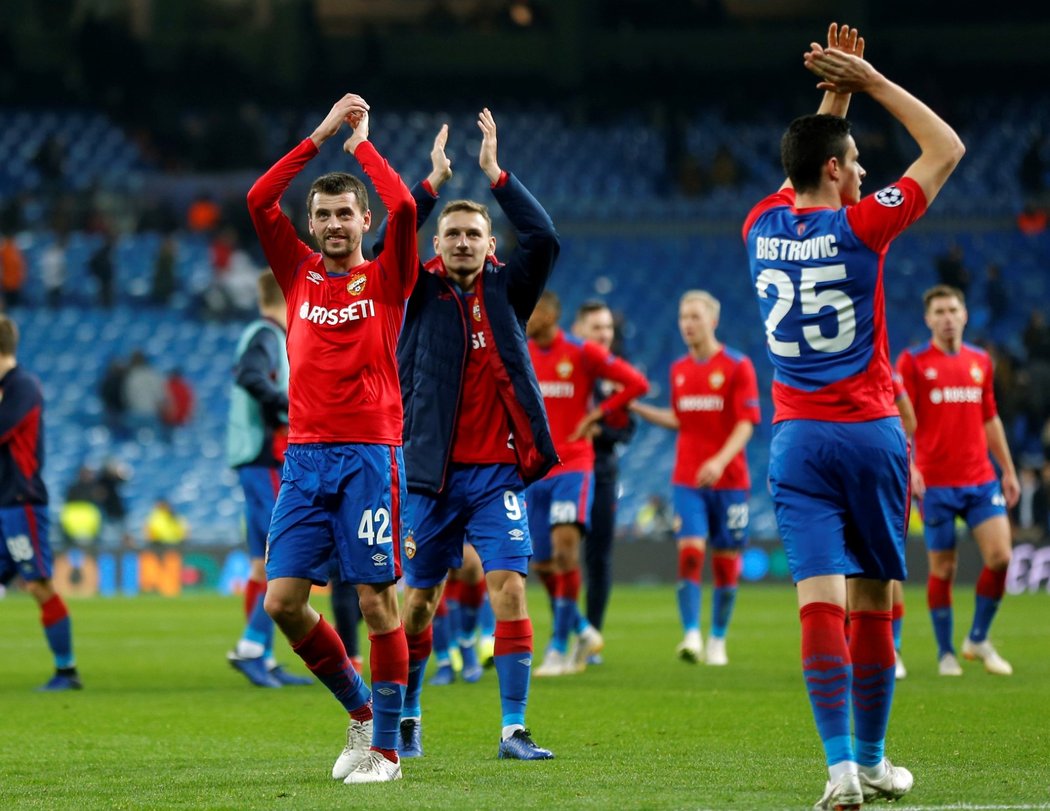 Hráči CSKA slavili na hříšti Realu Madrid velké vítězství, které však na postup do jarních bojů Evropské ligy nestačilo