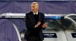 Trenér Realu Madrid Zinedine Zidane během utkání Ligy mistrů proti Liverpoolu
