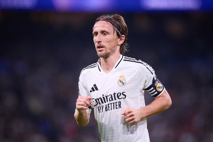 Luka Modrič v dresu Realu Madrid Luka Modrič v dresu Realu Madrid