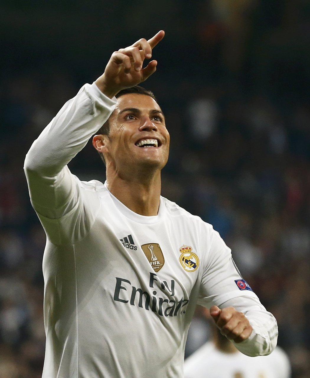 Záložník Realu Madrid Cristiano Ronaldo oslavuje gól