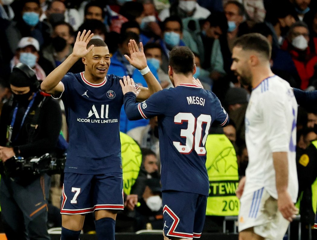 Kylian Mbappé poslal PSG do vedení v odvetě osmifinále Ligy mistrů proti Realu Madrid