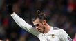 Gareth Bale slaví třetí gól Realu Madrid do sítě Viktorie Plzeň