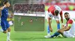 Fotbalisté Slavie před inkasovanou brankou od Dynama Kyjev přestali hrát, na trávníku byly dva míče