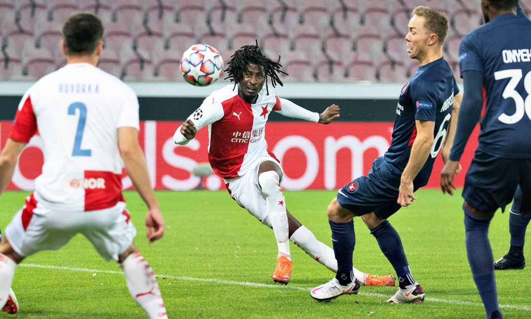 Peter Olayinka vstřelil rychlý gól Slavie