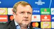 Pavel Vrba na tiskové konferenci před utkáním 4. kola skupiny G fotbalové Ligy mistrů Viktoria Plzeň Real Madrid