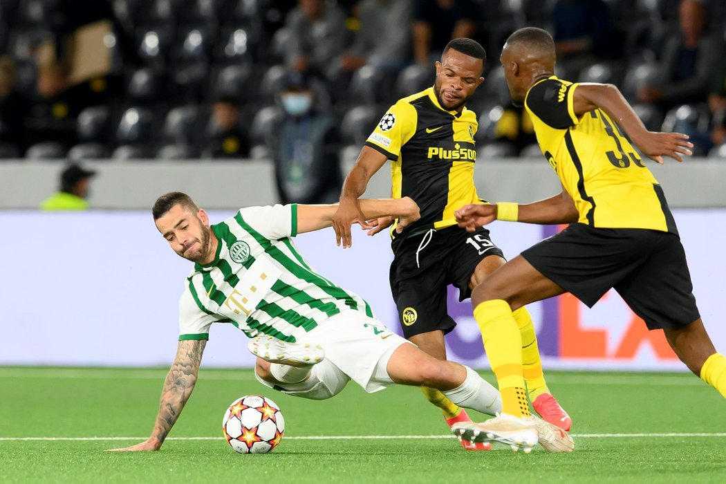 Fotbalisté Ferencvárose prohráli v úvodním zápase play off Ligy mistrů na hřišti Young Boys 2:3.