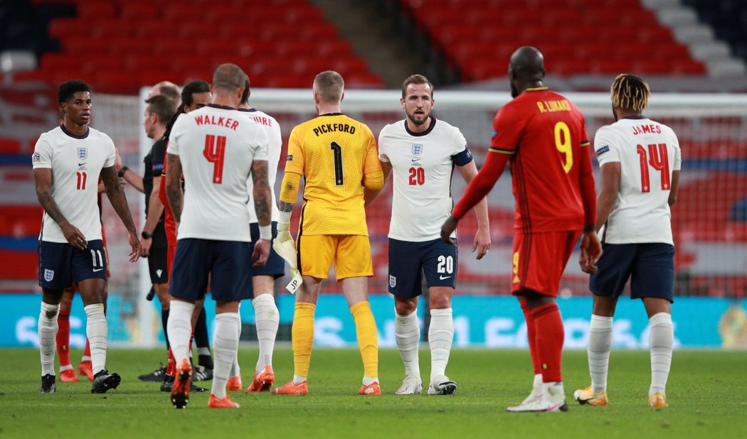 Fotbalisté Anglie v Lize národů porazili Belgii 2:1