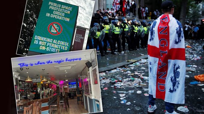 Ostuda Anglie zasáhla okolí Wembley: žádné pivo před zápasem, strach z fanoušků Ostuda Anglie zasáhla okolí Wembley: žádné pivo před zápasem, strach z fanoušků