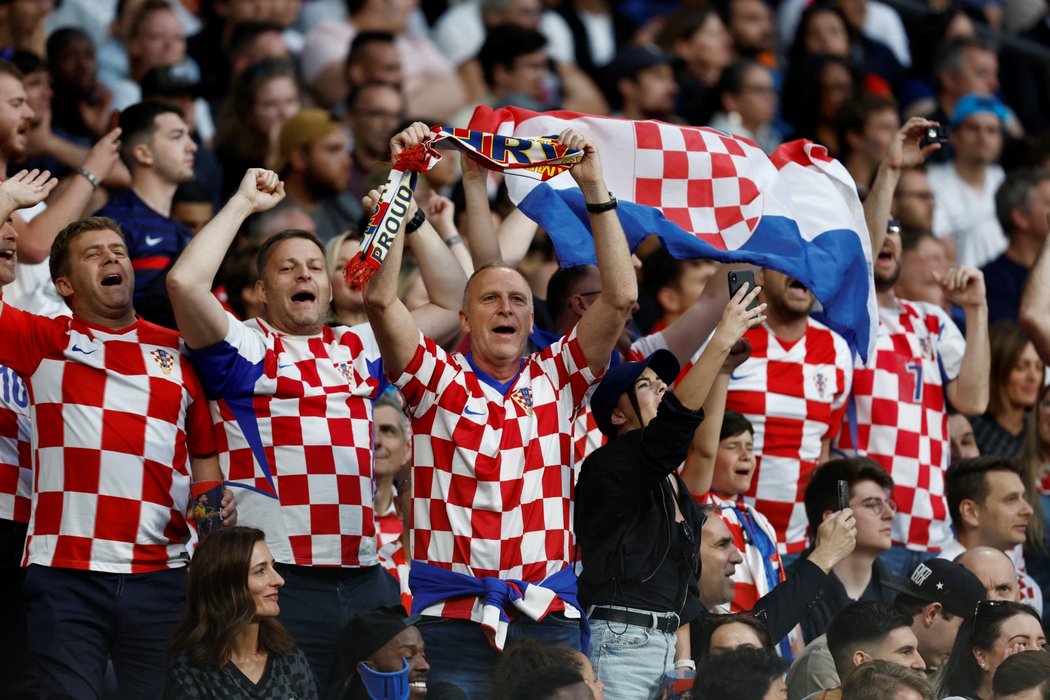 Chorvatští fanoušci se radují z výhry