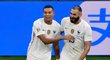 Kylian Mbappé a Karim Benzema se střelecky prosadili ve finále Ligy národů proti Španělsku