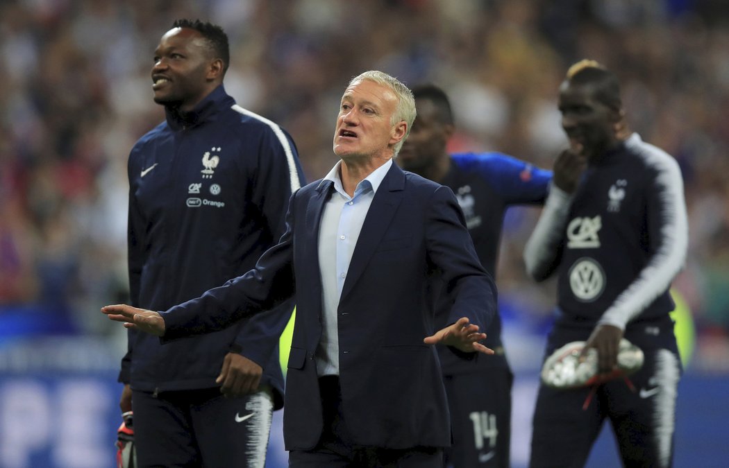 Trenér Francie Didier Deschamps se mohl po zápase s Německem radovat z cenné výhry.