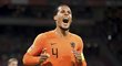 Virgil van Dijk se raduje z přesné trefy do německé sítě