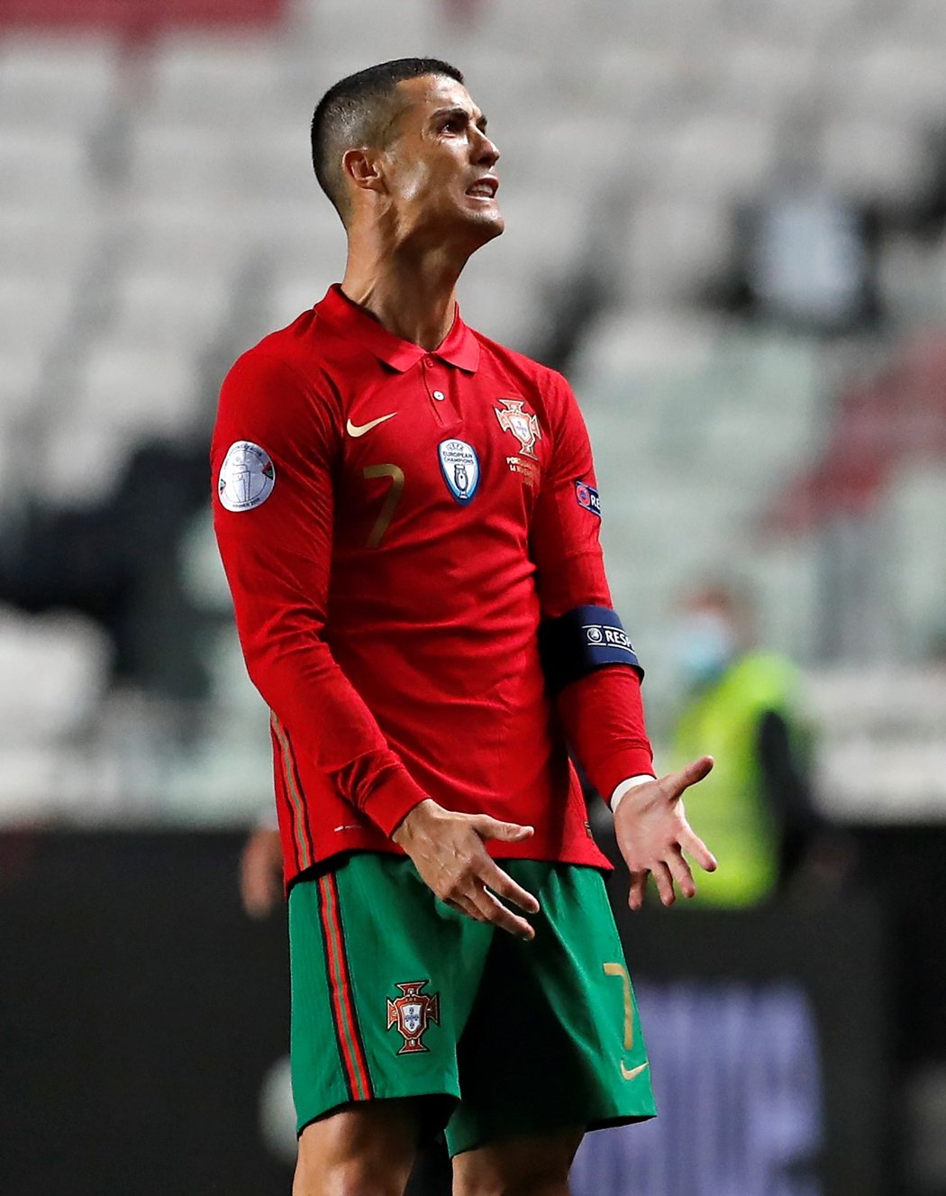 Cristiano Ronaldo při zápase Ligy národů mezi Portugalskem a Francií