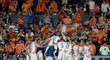 Chorvaté slaví gól proti Nizozemsku v Lize národů