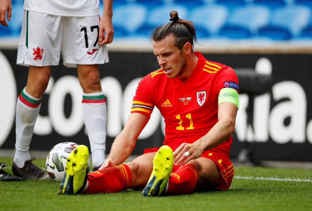 Gareth Bale v utkání velšské reprezentace v Lize národů