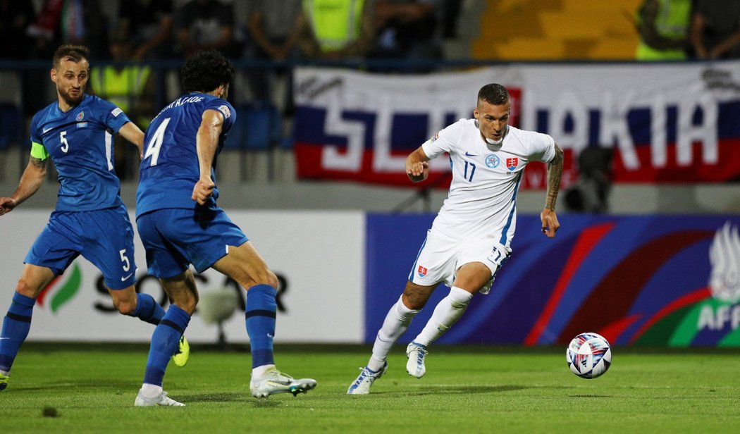 Fotbalisté Slovenska zvítězili ve 3. kole Ligy národů 1:0 v Ázerbájdžánu