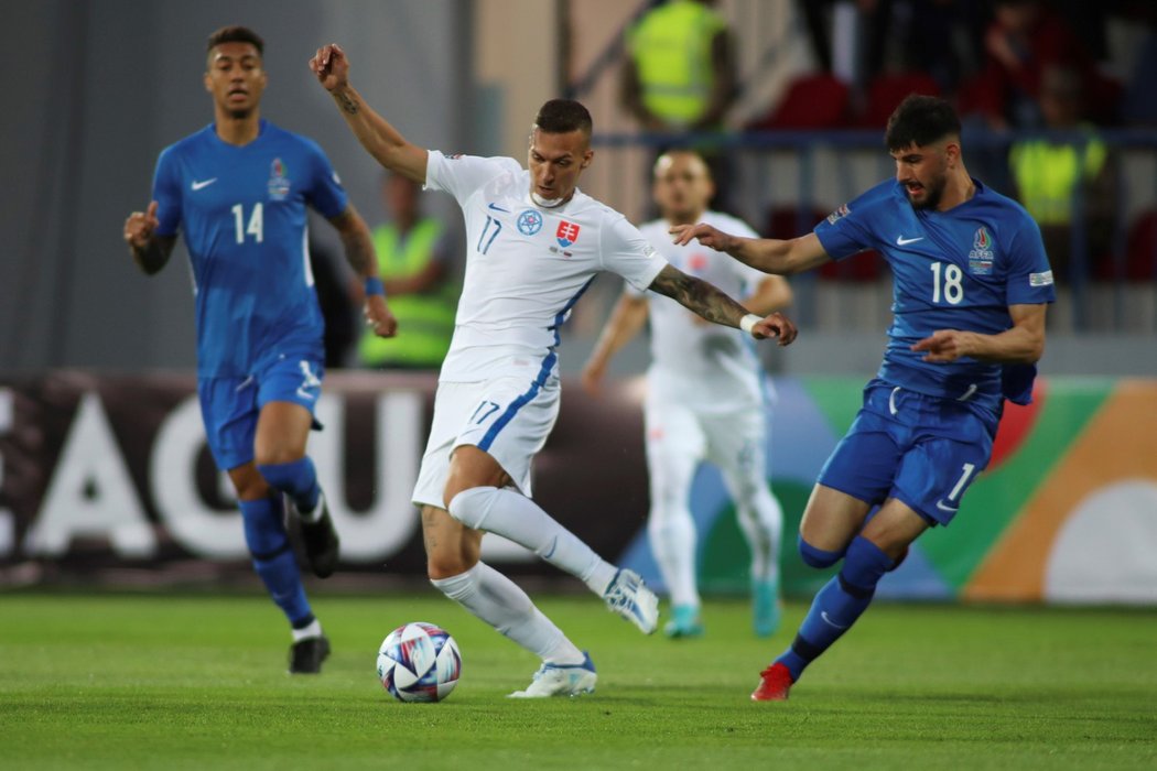 Fotbalisté Slovenska zvítězili ve 3. kole Ligy národů 1:0 v Ázerbájdžánu