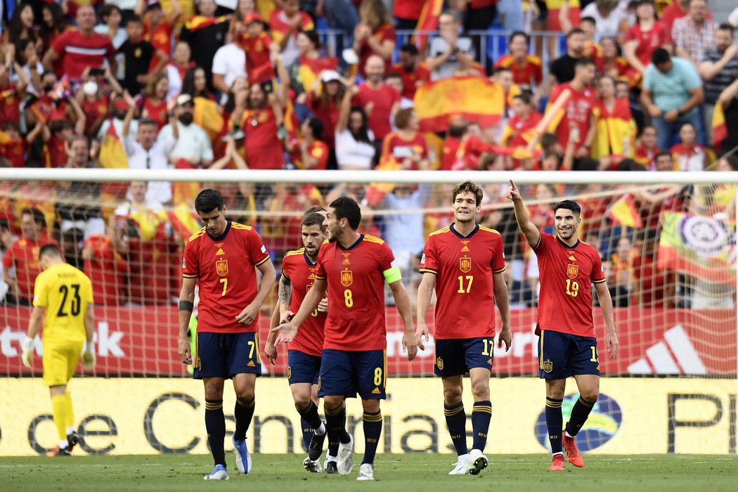 Španělská radost po prvním gólu