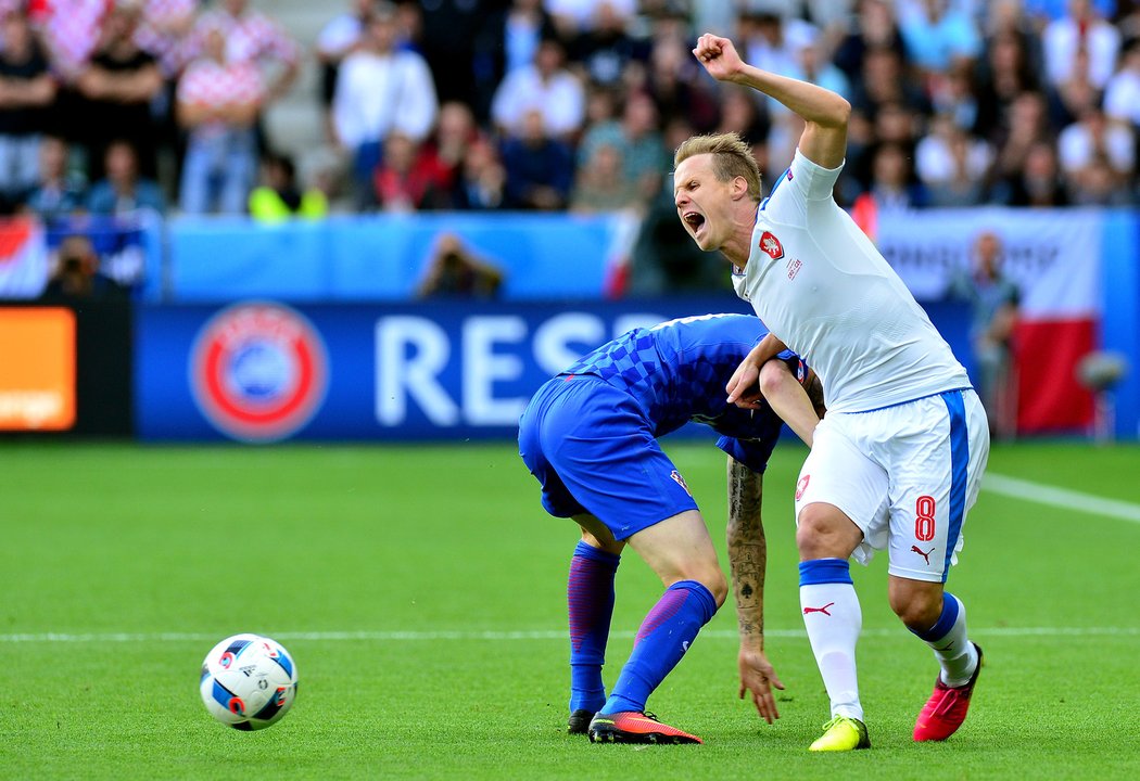 2016. David Limberský na EURO 2016 v zápase Česka s Chorvatskem