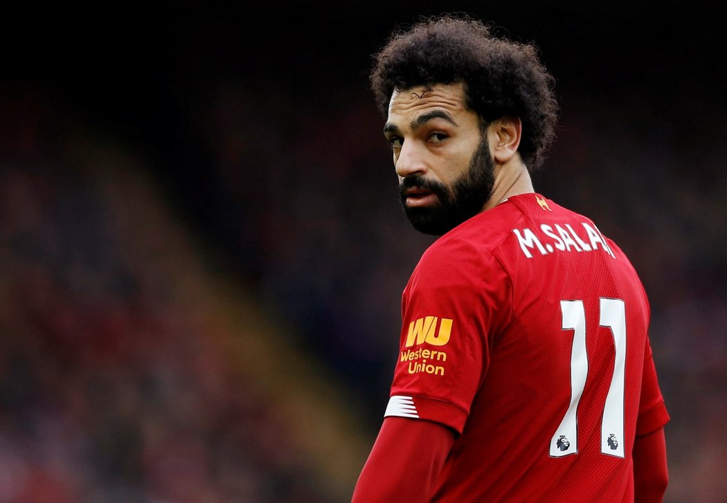 Útočník Liverpoolu Mo Salah v utkání proti Bornemouthu