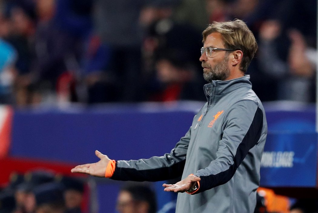 Liverpoolský trenér Klopp nechápe vývoj ve druhém poločase