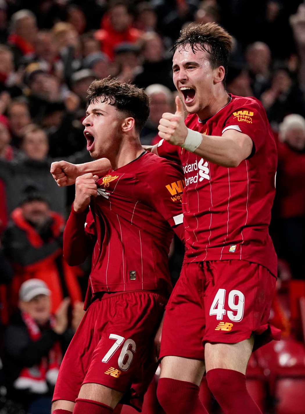 Velká radost mladíků Liverpoolu