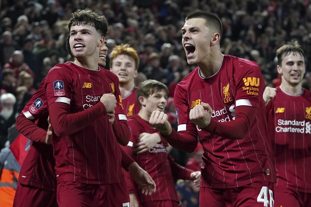 Velká radost mladíků Liverpoolu