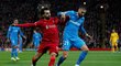 Liverpoolská hvězda Mohamed Salah v zápase Ligy mistrů proti Atlétiku Madrid