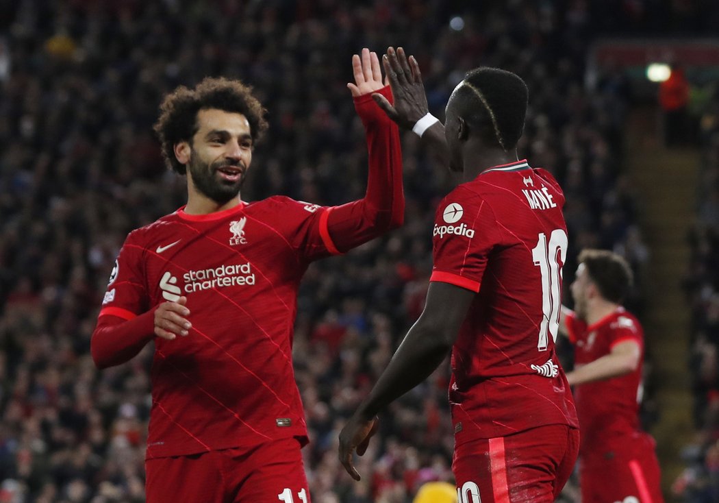 Hvězdy Liverpoolu Mohamed Salah a Sadio Mané
