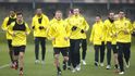Trénink fotbalistů Liverpoolu