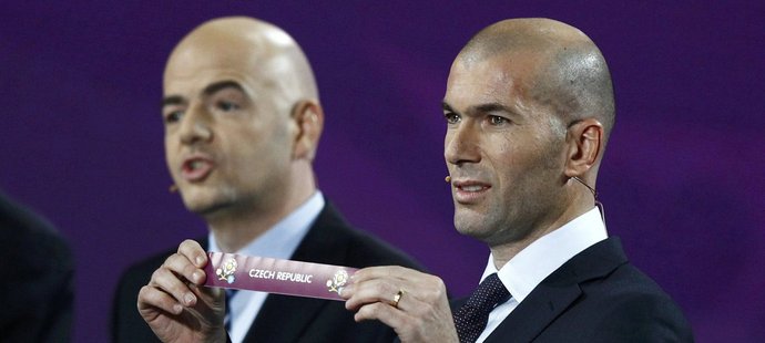 Zinedine Zidane vylosoval Česku do skupiny A přijatelné soupeře.