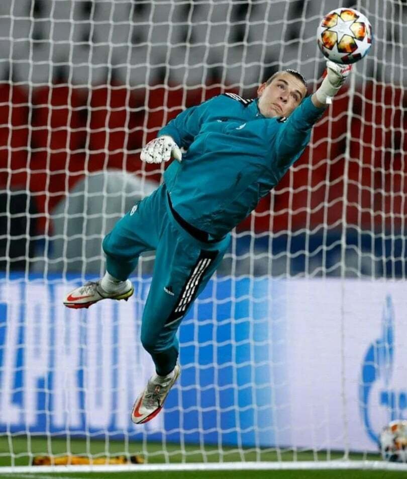 Ukrajinský brankář Realu Madrid Andrij Lunin