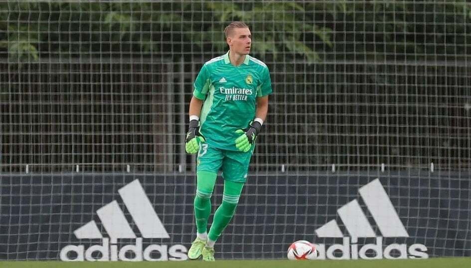 Ukrajinský brankář Realu Madrid Andrij Lunin