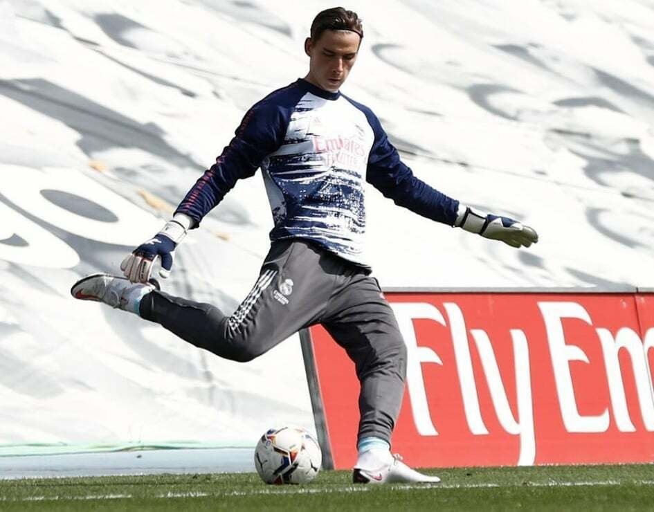 Ukrajinský brankář Realu Madrid Andrij Lunin