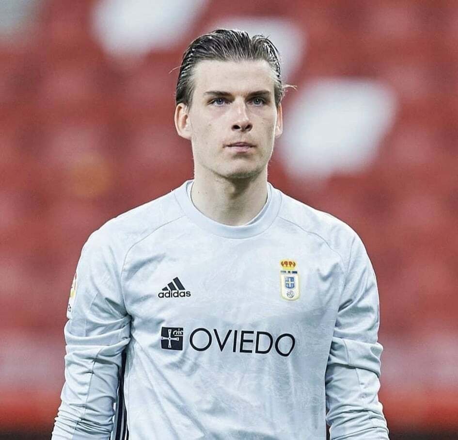 Ukrajinský brankář Realu Madrid Andrij Lunin