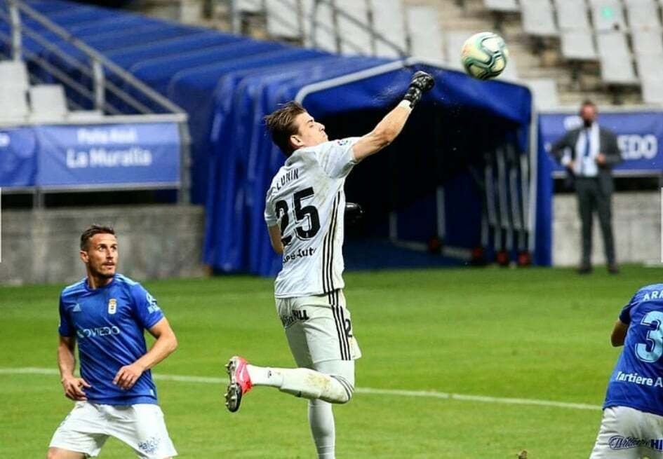 Ukrajinský brankář Realu Madrid Andrij Lunin