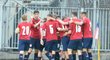 Čeští fotbalisté do 21 let se radují z gólu