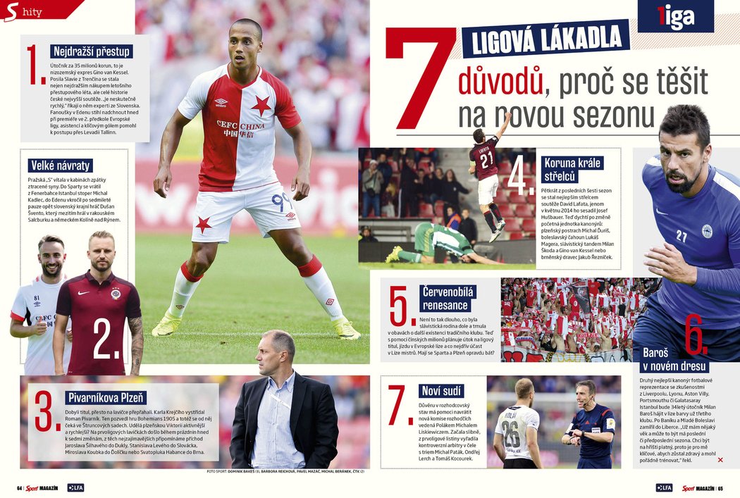 Podívejte se, co najdete v pátečním Sport Magazínu - speciálu k 1. Fotbalové lize