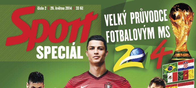 Speciální volně prodejný magazín deníku Sport věnovaný mistrovství světa ve fotbale