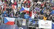 Fanoušci české reprezentace během finále ME v malém fotbale v Brně proti Rusku