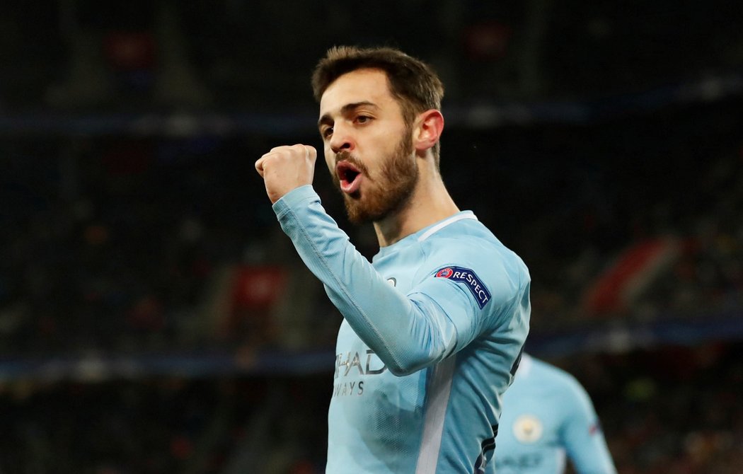 Bernardo Silva se raduje z druhé branky &#34;Citizens&#34;