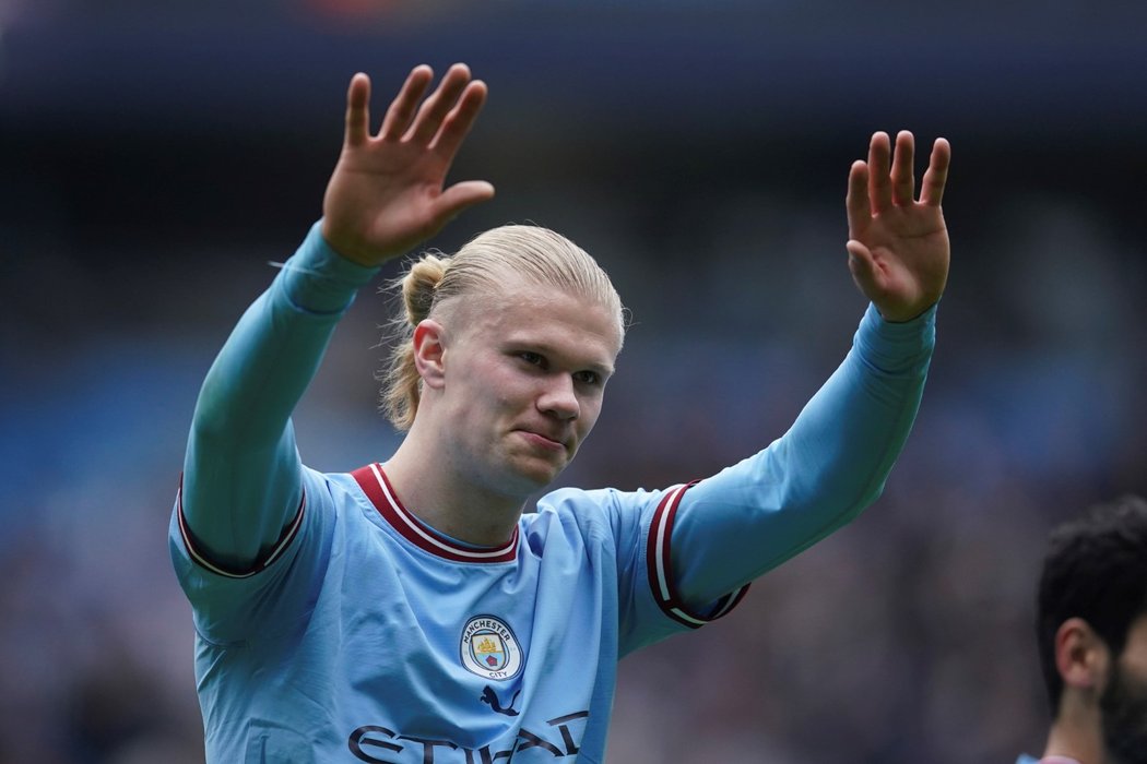 Erling Haaland v dresu Manchesteru City