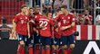 Radost fotbalistů Bayernu po brance do sítě United