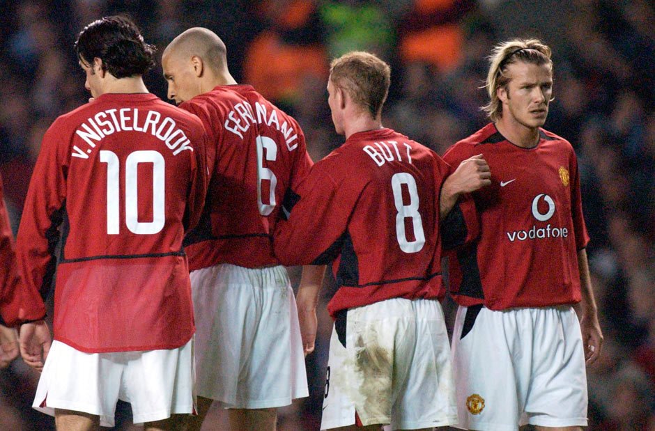 David Beckham v dresu Manchesteru United. Sám by prý Old Trafford nikdy neopustil.