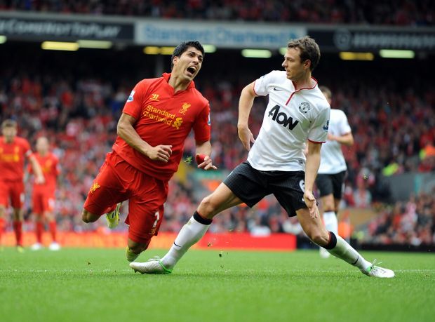 Jonny Evans v dresu Manchesteru United Jonny Evans v dresu Manchesteru United