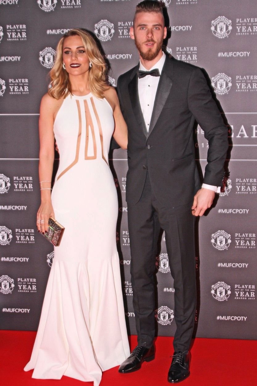 David de Gea s partnerkou Edurne Garciovou na galavečeru Manchesteru United.