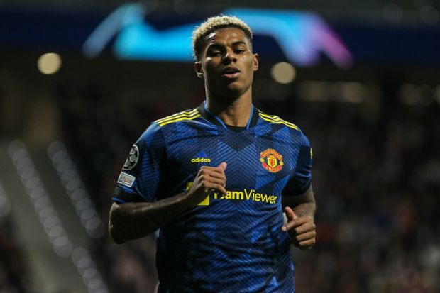 Marcus Rashford v dresu Manchesteru United Marcus Rashford v dresu Manchesteru United