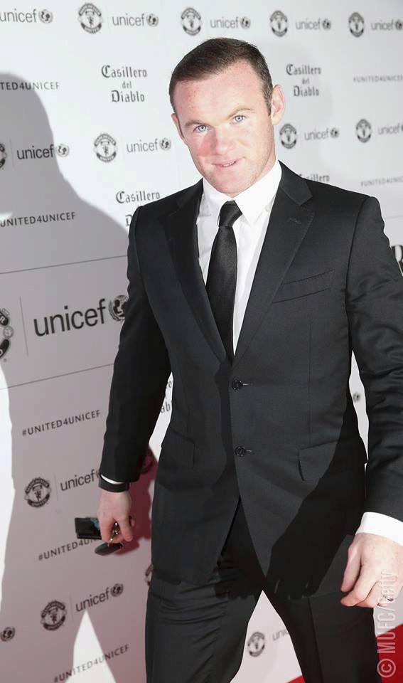 Wayne Rooney na charitativním galavečeru Manchesteru United.