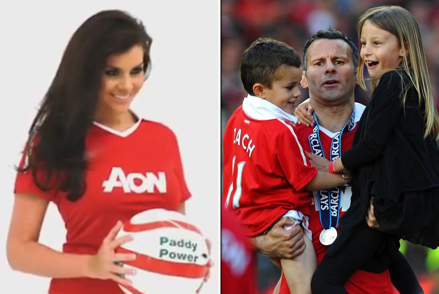 Zatímco Giggsovu aféru řešil parlament, jeho milenka se fotila v dresu Manchesteru United