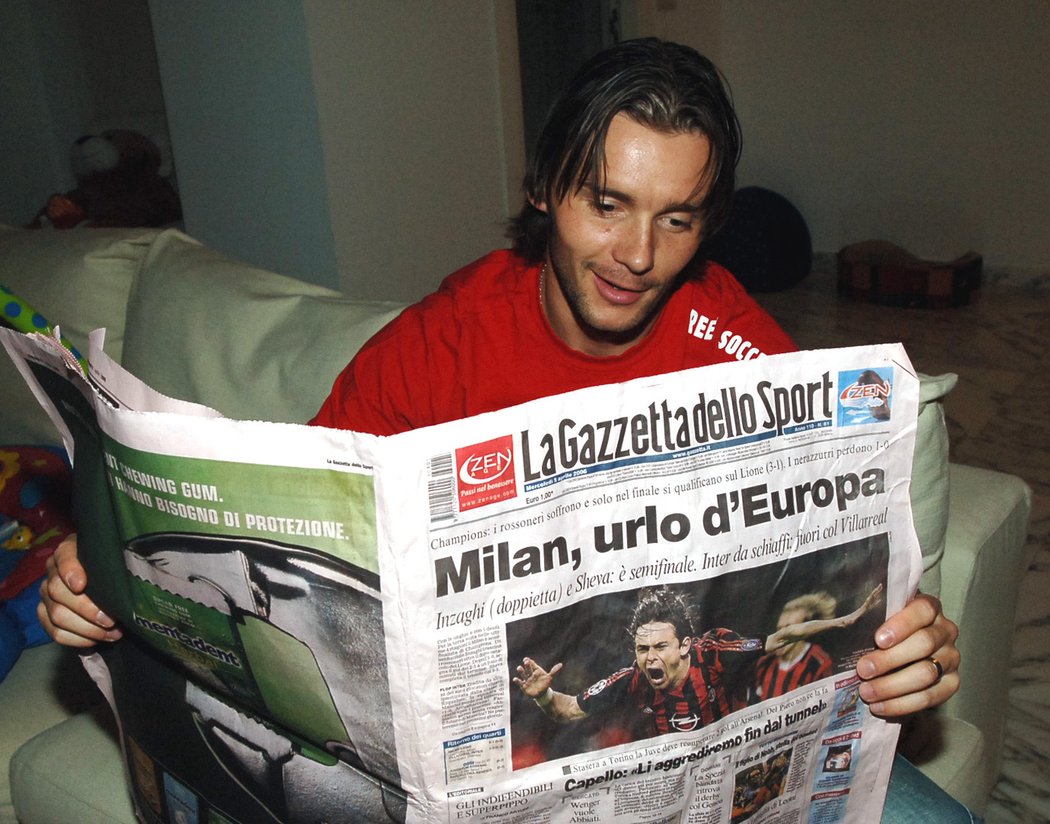 2006 - Marek Jankulovski v Itálii v době svého působení v AC Milán